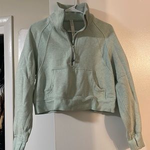 Lululemon 1/2 zip funnel neck scuba sweatshirt size xs/s sea foam green